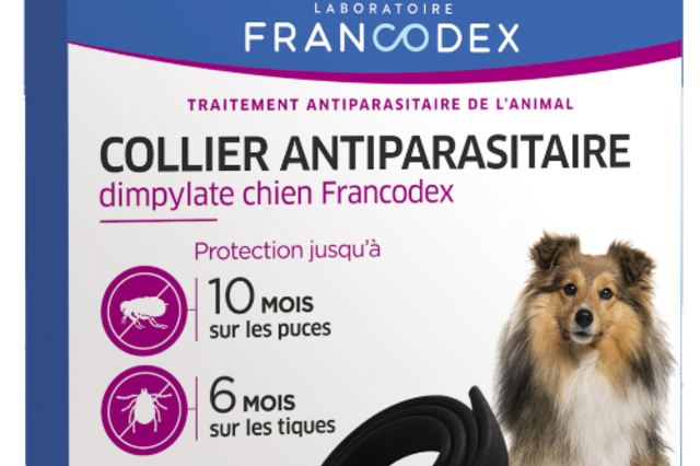 Francodex Collier Antiparasitaire - Efficacité anti-puces 300 jours et anti-tiques 200 jours - PERPIGNAN - BOMPAS - RIVESALTES - CLAIRA - LE BOULOU...