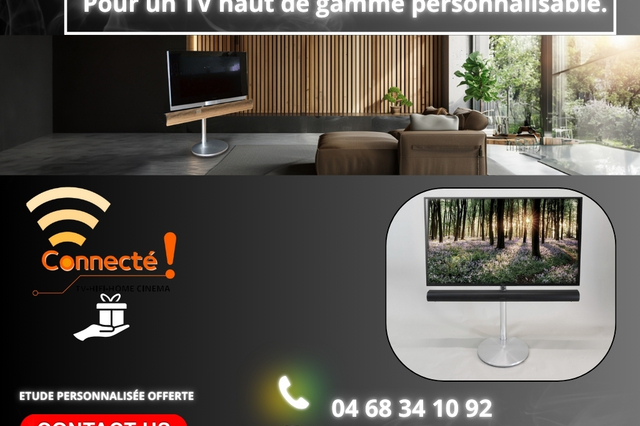 Votre TV composition- Vidéoprojecteur+toile -son encastré-  Chez Connecté! Etude de projet offert -Accessoires Intras écouteurs  -Occasions BANG...