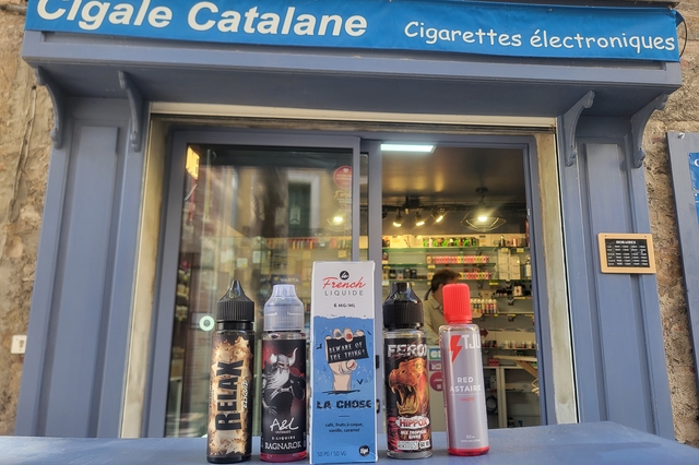 E-liquides fruités et E-liquides gourmands en 50ml Chez La cigale catalane Céret, Le Boulou, Saint jaen pla de corts, Amélie les bains, Le perthu...