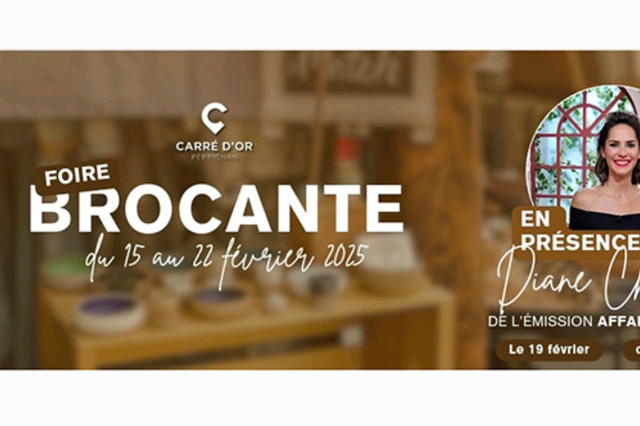 Foire Brocante Perpignan au centre commercial Carré d’Or du 15 au 22 février 2025