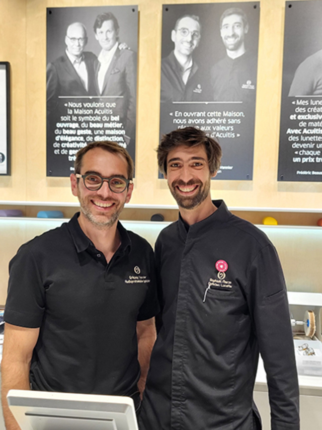 Acuitis Perpignan Polygone dirigé par l'opticien Raphaël Mazro et l'audioprothésiste Grégory Vannier