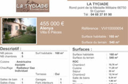 Maison à vendre à Alenya par La Tyciade immobilier.