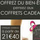 Passage Bleu Perpignan propose des coffrets cadeaux pour offrir des soins aux êtres proches. Passage Bleu Perpignan propose des coffrets cadeaux pour offrir des soins aux êtres proches.