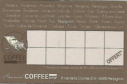 French Coffee Shop Perpignan présente sa carte de fidélité
